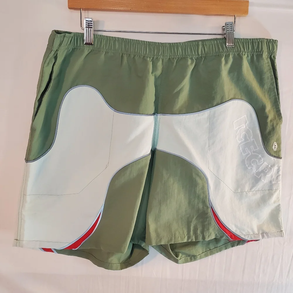 ICECREAM Men’s Size 3X Green Lime Nylon Shorts 37" Waist New with Tags - Picture 1 of 6